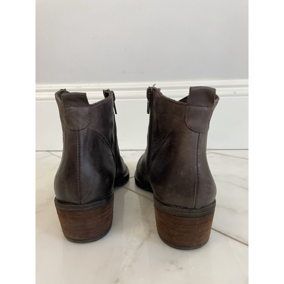 Marroqui Sanchez Women's Booties, Size 8, Brown Leather, Ankle Side Zip - Picture 4 of 10